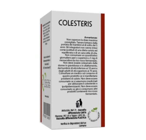 Colesteris - Integratore alimentare con Riso rosso fermentato, Berberis aristata e Cardo mariano retro