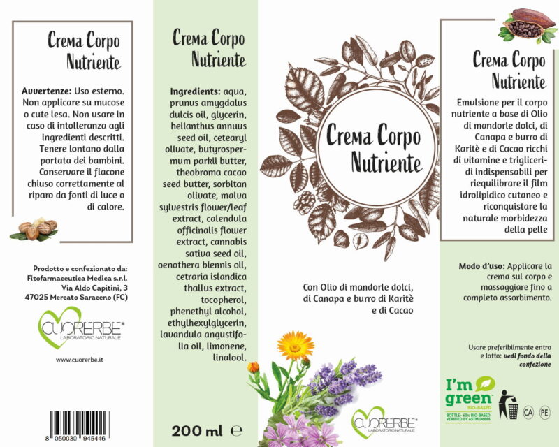 Crema corpo nutriente astuccio