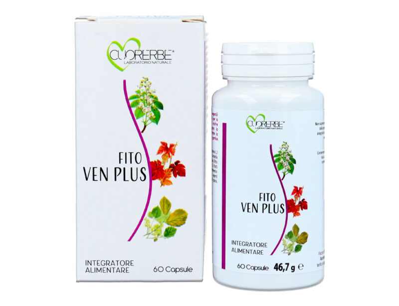 Fito Ven Plus - Integratore con Amamelide, Rusco, Centella, Vite rossa e Rosa canina - Confezione
