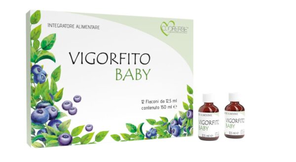Vigorfito Baby - Integratore monodose composto da prodotti naturali adatto a bambini sopra i 3 anni