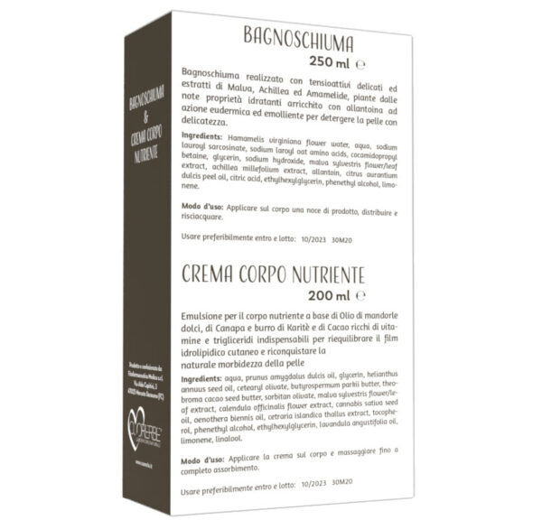 Box idee regalo Bagnoschiuma + Crema corpo retro