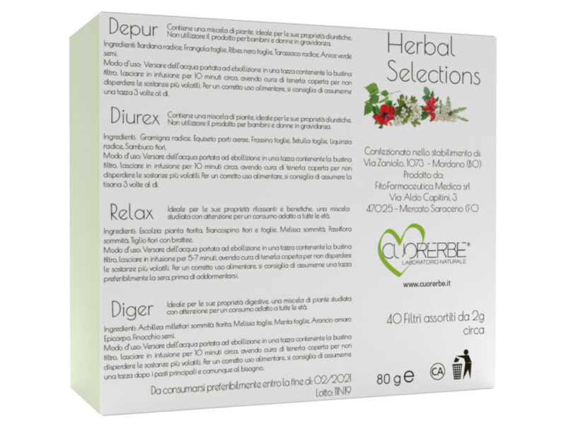 Box idee regalo Tisane Biologiche certificate retro