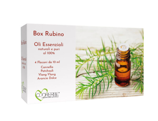 Box Rubino - 4 flaconi di Oli essenziali