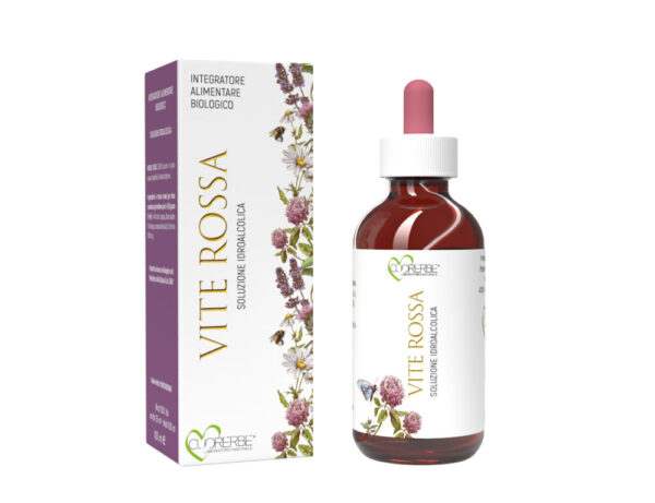 Soluzione idroalcolica biologica da pianta fresca di Vite Rossa (Vitis Vinifera L. - foglie) 100 ml