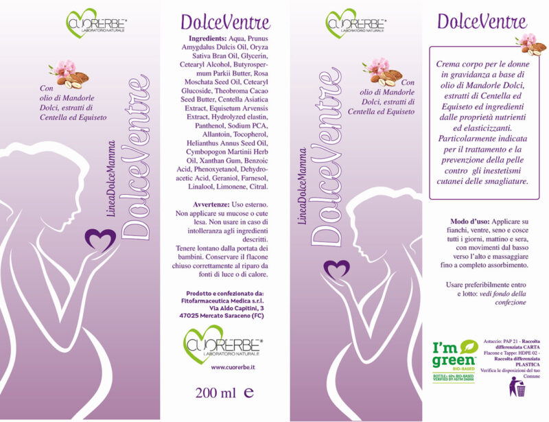 Dolce ventre - Crema elasticizzante con olio di mandorle dolci astuccio
