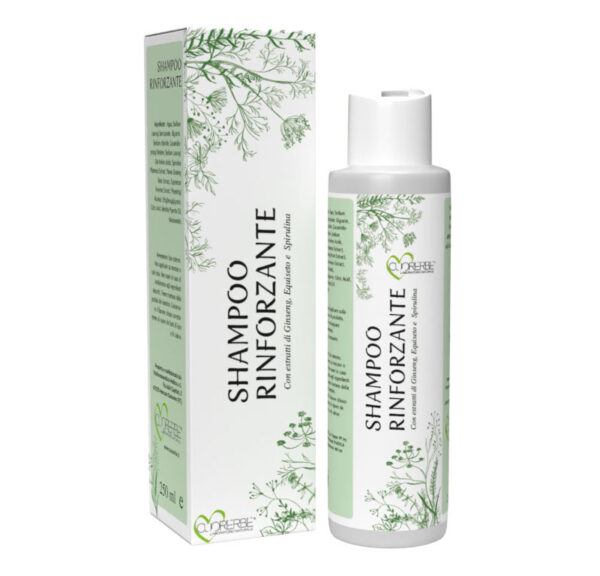 Shampoo rinforzante con estratti di equiseto, ginseng e spirulina