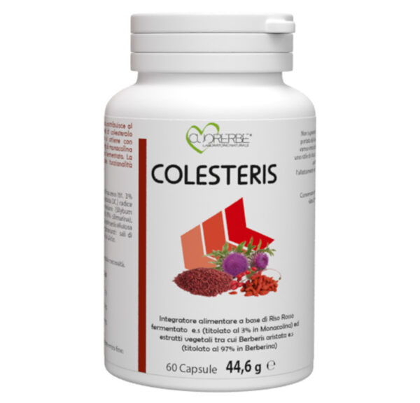 Colesteris - Integratore alimentare con Riso rosso fermentato, Berberis aristata e Cardo