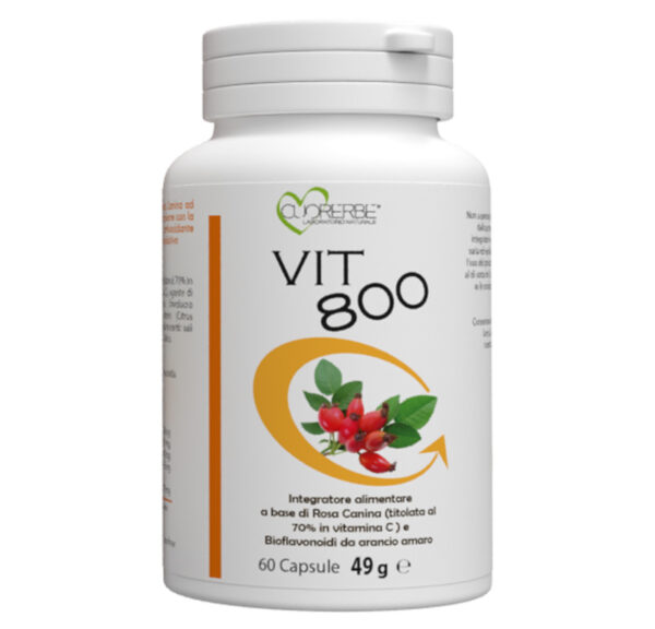 Vit800 - Integratore alimentare a base di Rosa Canina - Flacone
