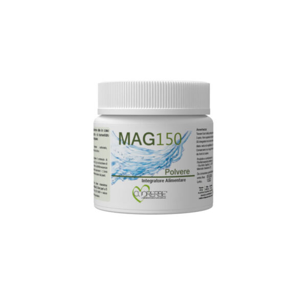 MAG150 - Integratore alimentare alimentare in polvere utile in caso di ridotto apporto o di aumentato fabbisogno di Magnesio.