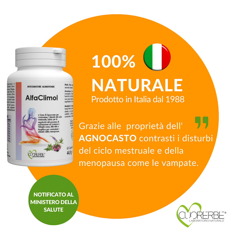 lfaClimol per contrastare i disturbi del ciclo mestruale e della menopausa 60 capsule