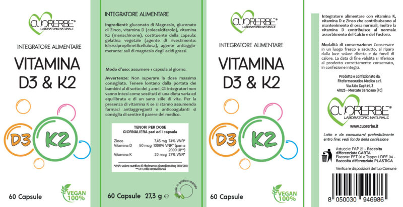 Vitamina D3 + K2 Scatola
