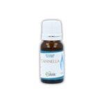 Olio essenziale puro di Cannella foglie Cuorerbe Boccetta di Olio essenziale puro di Cannella foglie Cuorerbe con confezione su sfondo bianco