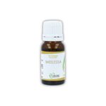Olio essenziale puro di Melissa Cuorerbe Boccetta di Olio essenziale puro di Melissa Cuorerbe su sfondo bianco