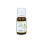 Olio essenziale puro di Pepe nero Cuorerbe Boccetta di Olio essenziale puro di Pepe nero Cuorerbe su sfondo bianco