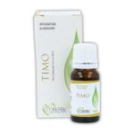 Boccetta di Olio essenziale puro di Timo Cuorerbe con confezione su sfondo bianco