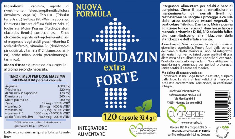 Trimudazin EXTRA FORTE etichetta